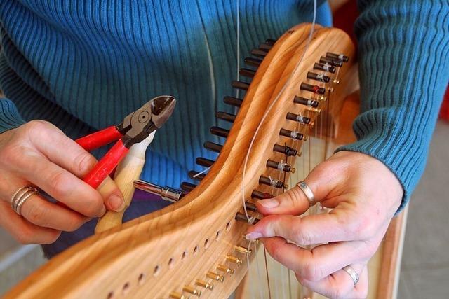 Eine selbstgebaute Harfe wird man nie mehr hergeben wollen