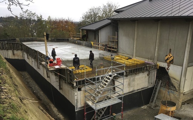 Die Betonarbeiten sind fast abgeschlossen.  | Foto: Gemeinde Friesenheim