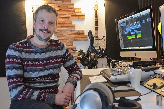 Dominik Bchele verbringt viele Stunden tglich in seinem Studio.  | Foto: Hannah Fedricks Zelaya