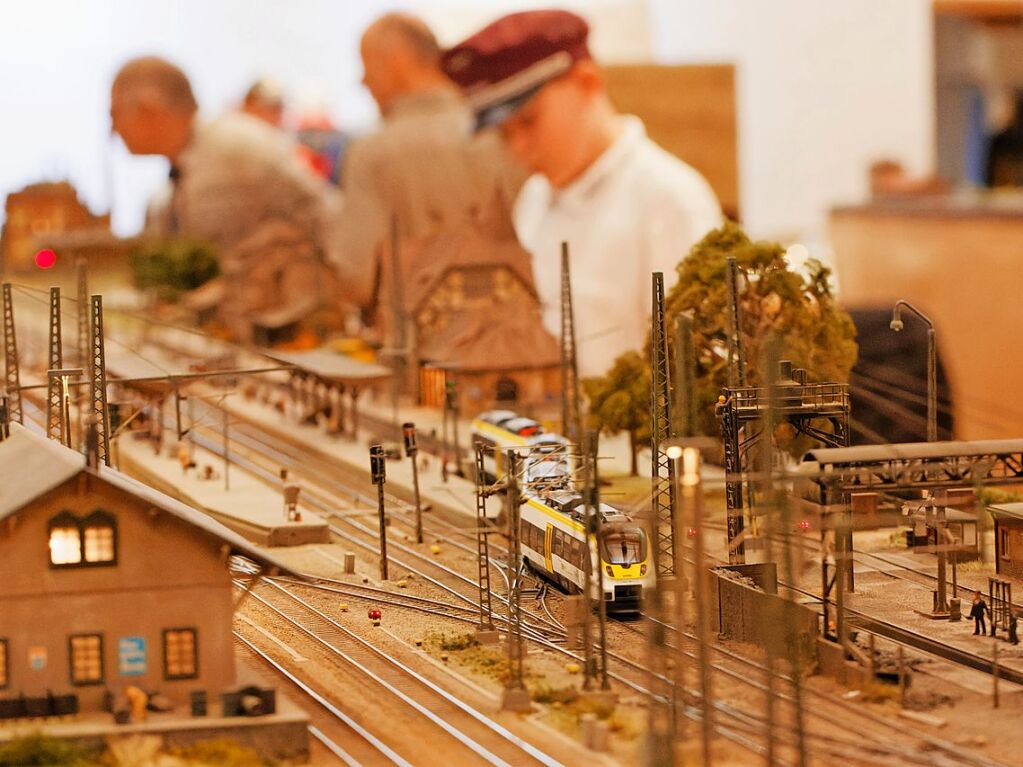 Viel zu entdecken und zu fotografieren gab es am Wochenende bei der Modelleisenbahn-Ausstellung der Eisenbahnfreunde Breisgau im Endinger Brgerhaus.