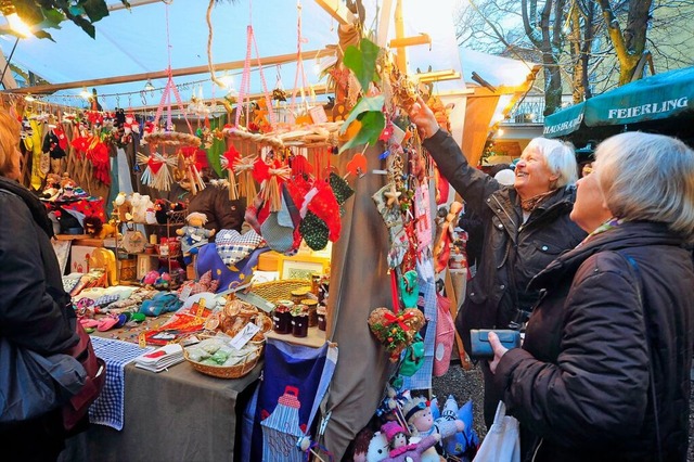 Adventsmarkt im Biergarten der Brauerei Feierling in Freiburg.  | Foto: Thomas Kunz