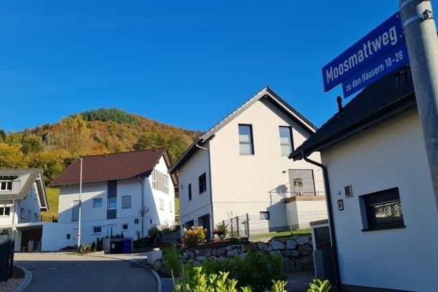 Das Baugebiet Moosmattweg  in Niedertegernau im Kleinen Wiesental  wchst