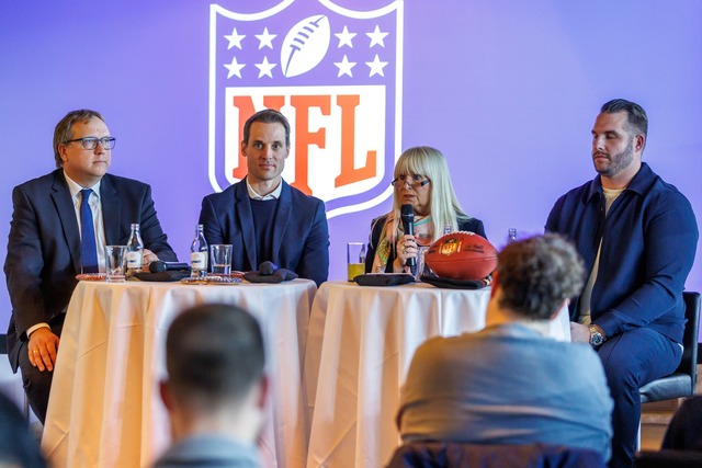 Die NFL bleibt mindestens bis 2029 in Deutschland.  | Foto: Andreas Gora/dpa