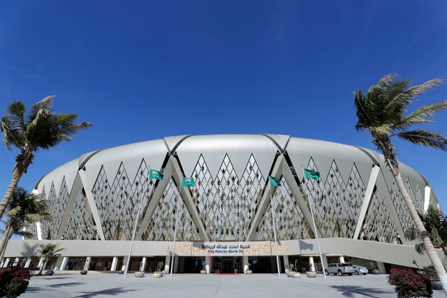 Auch im King Abdullah Sportstadion in ... soll bei der WM 2034 gespielt werden.  | Foto: Hassan Ammar/AP/dpa