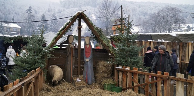 Zur Dorfweihnacht gehrt auch eine Krippe mit lebenden Tieren.  | Foto: Silke Hartenstein