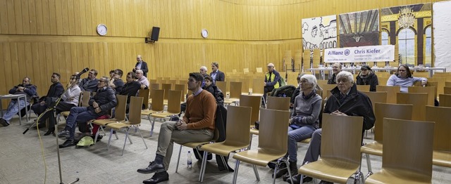 Nur sehr wenig Publikum fand die Veran...in der Aula des Hans-Thoma-Gymnasiums.  | Foto: Alexandra Gnzschel