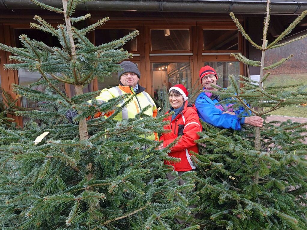 Weihnachtsbume sowie schne Dinge zum Daranhngen und Darunterliegen gab es beim Weihnachtsmarkt in Rickenbach.