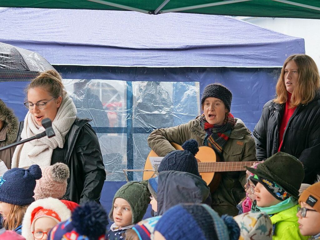 Weihnachtsbume sowie schne Dinge zum Daranhngen und Darunterliegen gab es beim Weihnachtsmarkt in Rickenbach.