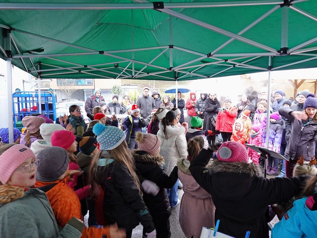 Weihnachtsbume sowie schne Dinge zum Daranhngen und Darunterliegen gab es beim Weihnachtsmarkt in Rickenbach.