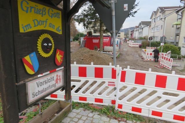 Kanalarbeiten in Lrrach-Hauingen dauern bis Mrz