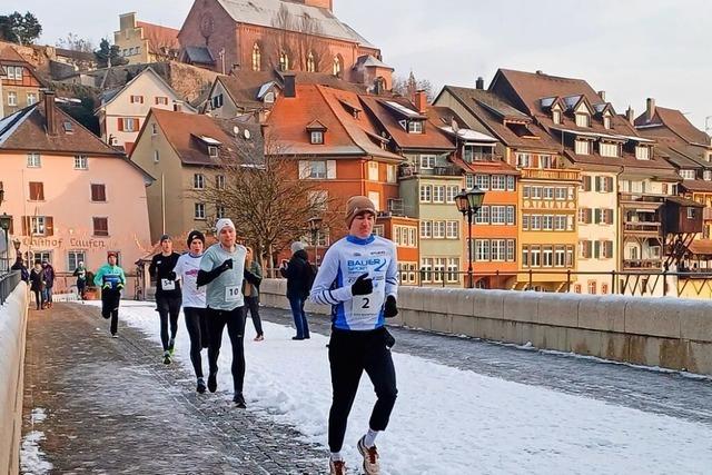 Laufenburg Stadtlauf fhrt in einem Rundkurs auf beide Seiten des Rheins