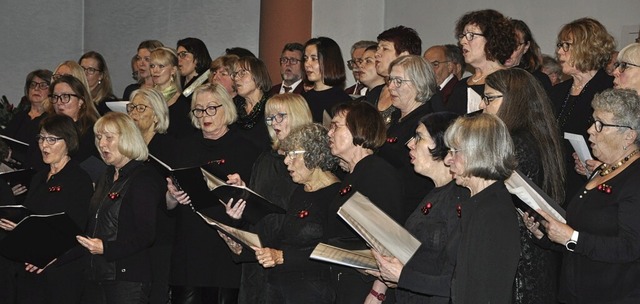 Die Chre des Konzerts des Mnnergesan...en in der voll besetzten Stadtkirche.   | Foto: Ines Bode