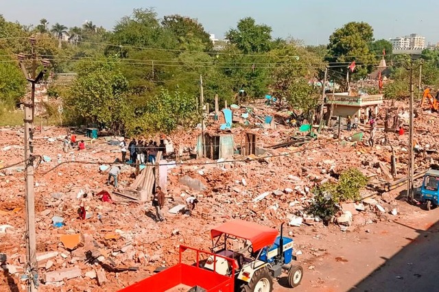 Vom &#8222;Handwerker-Slum&#8220; in Anand ist nicht mehr viel brig.  | Foto: Manoj Macwan (CDS)