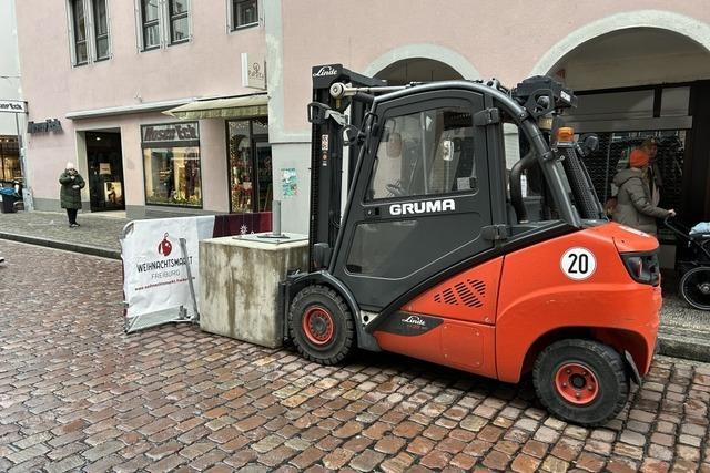 Stadt stellt Poller an Zufahrten des Freiburger Weihnachtsmarkts auf