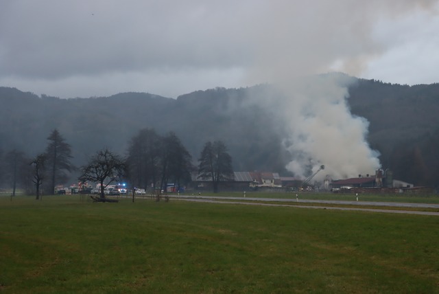 Die Rauchsule war weithin sichtbar.  | Foto: Monika Weber