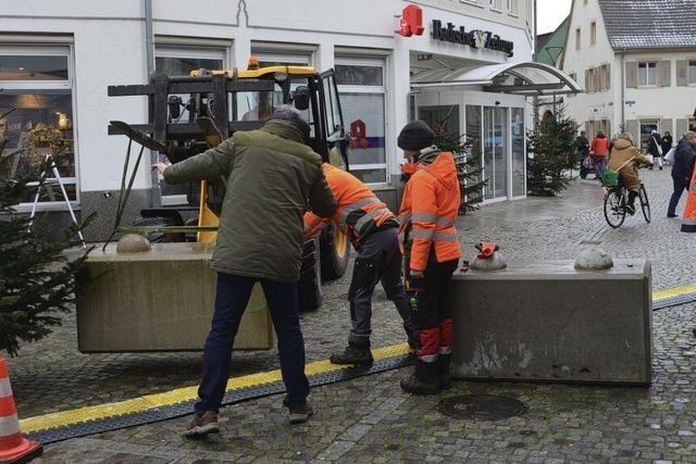 Absicherung fr den Weihnachtsmarkt