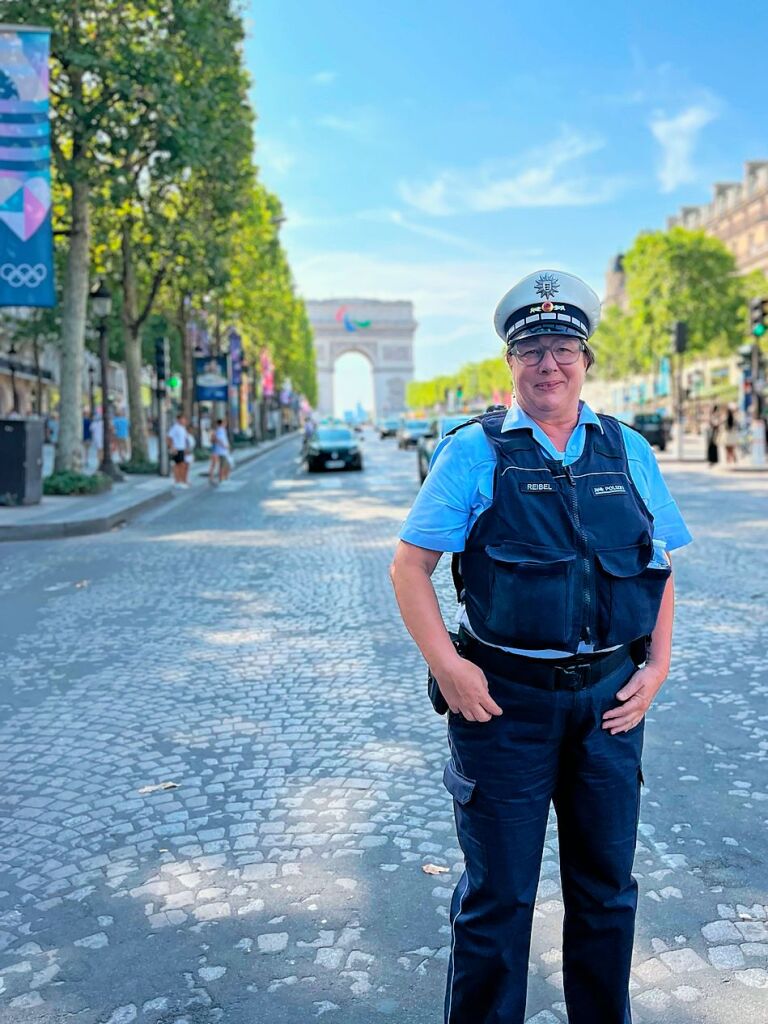 August: Polizistin Doris Reibel, die in Schwanau wohnt und bei der Polizei Lahr arbeitet, war im Einsatz bei den Olympischen Spielen in Paris.