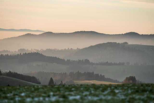 Baden-Wrttemberg, Titisee-Neustadt: D...m Schwarzwald bei Abendlicht zu sehen.  | Foto: Silas Stein (dpa)