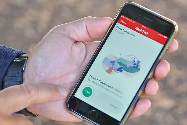 Die App Fairtiq wird im Kreis Lrrach immer hufiger genutzt.  | Foto: Daniel Gramespacher