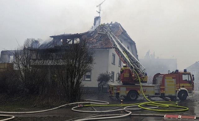 Das Sgewerk Jehlin sowie das dazugehrige Wohnhaus brannten im Februar aus.   | Foto: Julia Becker