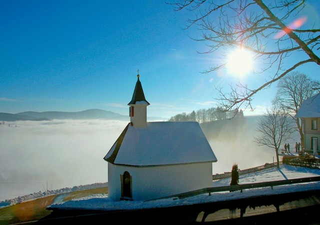 Eingezuckert: die Kapelle auf dem Giehbel  | Foto: Markus Donner