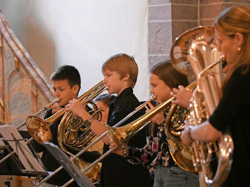 April: Der Posaunenchor Friesenheim spielt in der evangelischen Kirche