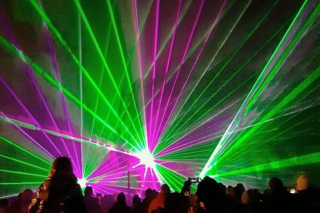 An Silvester gibt es eine groe Lasershow in Rimsingen