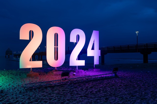 Eine "2024" Anfang des Jahres im Ostseebad Zingst.  | Foto: Stephan Schulz/dpa