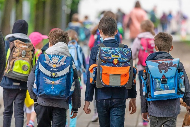 Die SPD sorgt sich um Kinder, die in G...-Wyhlen zur Schule laufen (Symbolfoto.  | Foto: Peter Kneffel (dpa)