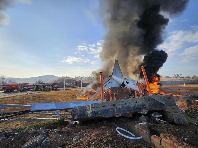 Bei der Landung am internationalen Flu...ist ein Passagierflugzeug verunglckt.  | Foto: dpa