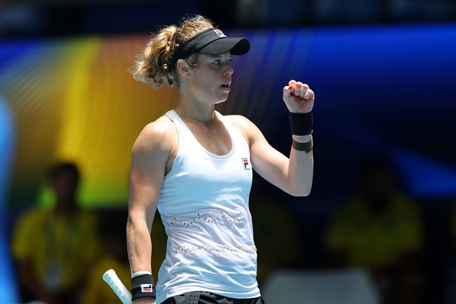 Laura Siegemund sorgte f&uuml;r die deutsche F&uuml;hrung gegen Brasilien.  | Foto: Trevor Collens/AP/dpa