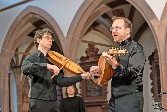 Mit Entdeckergeist sprt der Musiker u...e aus Mittelalter und Renaissance auf.  | Foto: Susanna Drescher