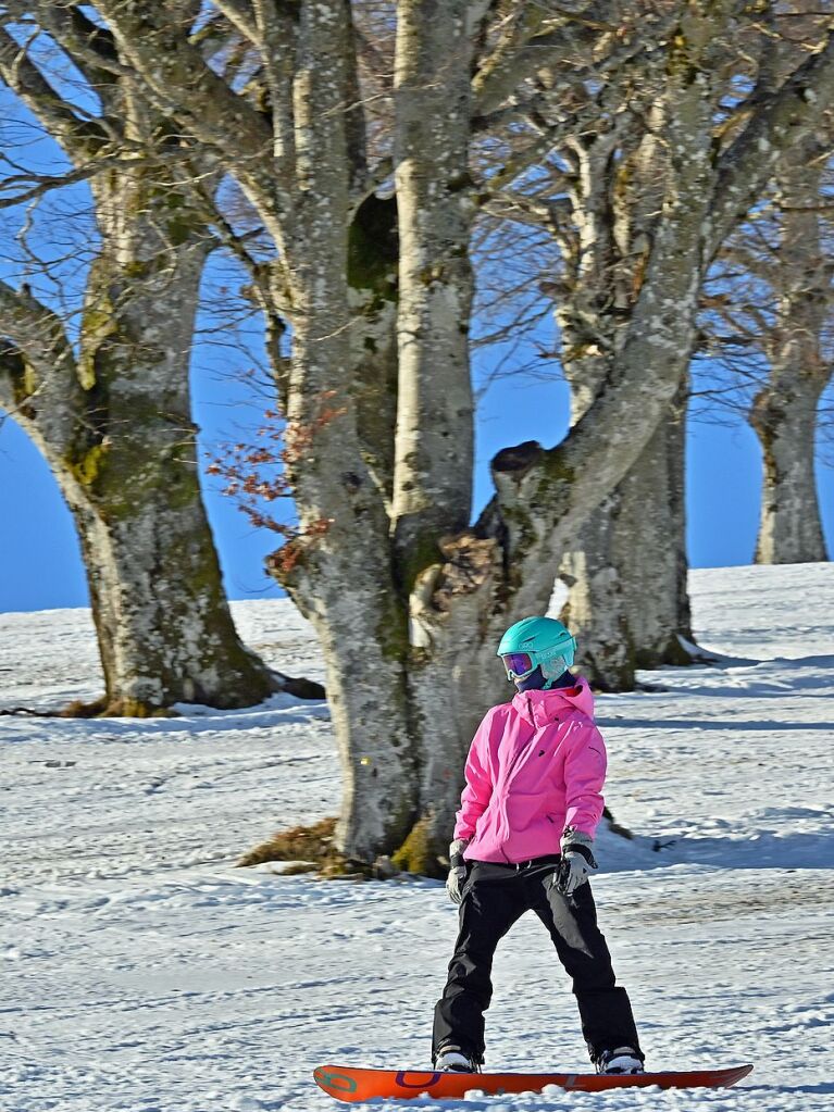 Bei schnstem Wetter und Schnee zog es am Samstag einige Freiburgerinnen und Freiburger auf den Schauinsland.