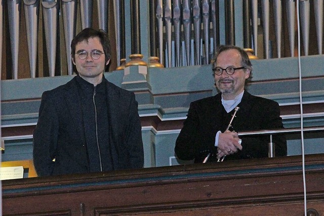 Zwei musikalische Meister: Matthias Flierl (links) und Clemens Losch.  | Foto: Cornelia Liebwein