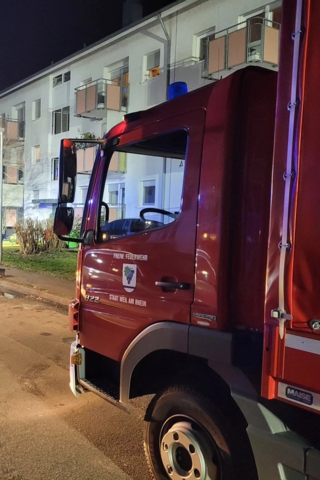 Die Feuerwehr Weil am Rhein war im Einsatz.  | Foto: Feuerwehr Weil am Rhein