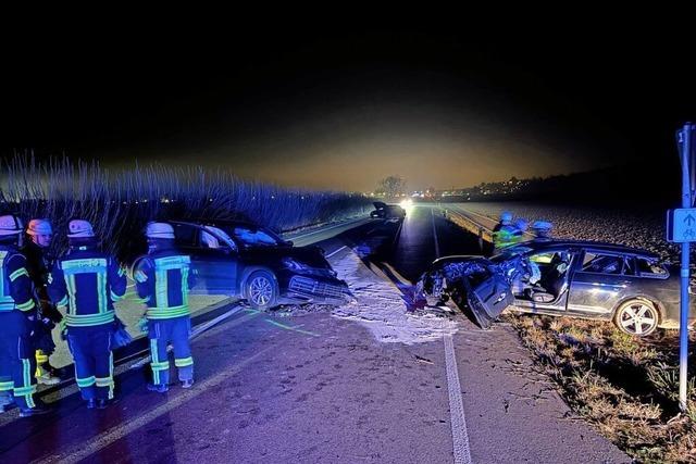 Verletzte nach schwerem Unfall auf der B3 zwischen Lahr und Friesenheim