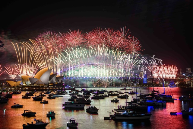 Besonders gro&szlig; war das Feuerwerk diesmal in Sydney.  | Foto: Bianca De Marchi/AAP/dpa