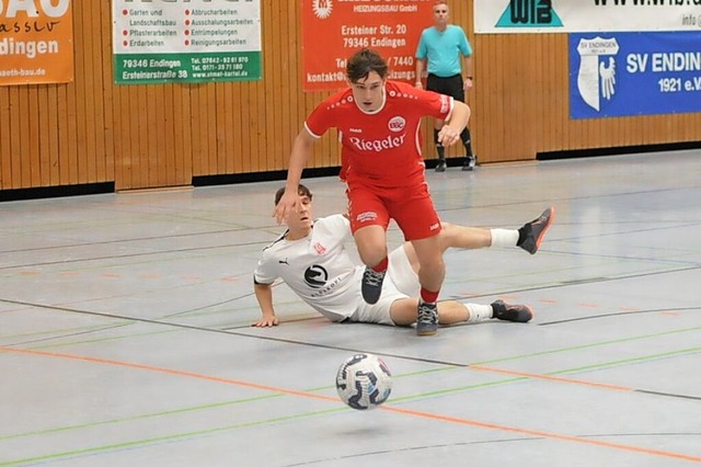 Zweifacher Torschtze im Finale gegen ...o Perrone von der U23 des Bahlinger SC  | Foto: Sebastian Ehret