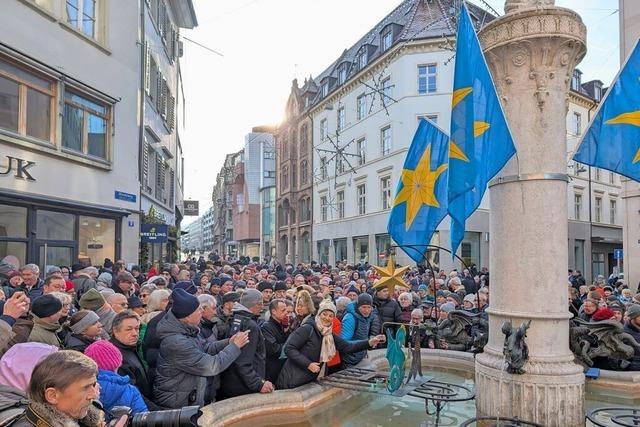 Wenn Gewrzwein aus einem Basler Brunnen fliet