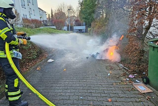 Mllheimer Feuerwehr auch am Neujahrstag beschftigt