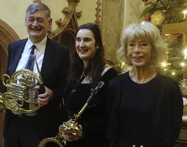 Das Trio Cantabile: Hornist Heiner Kra...besetzten  St. Galluskirche tlingen.   | Foto: Roswitha Frey