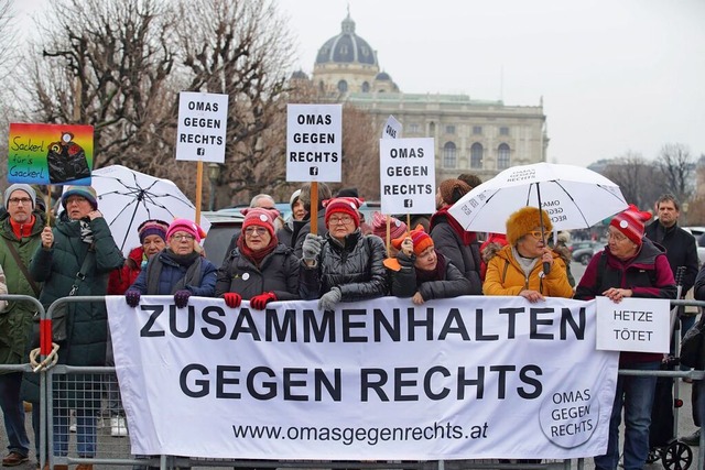 Proteste in Wien  | Foto: Heinz-Peter Bader (dpa)