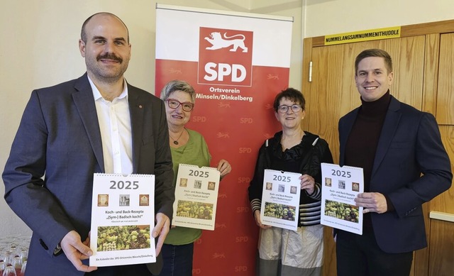 Neujahrsempfang der SPD Minseln-Dinkel...vorsitzendem Sven Widlarz (von links).  | Foto: Gerald Nill