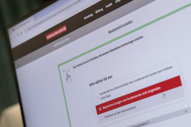 Beschwerde leicht gemacht: Mit dem Onl...iefgenerator der Verbraucherzentralen.  | Foto: Christin Klose (dpa)