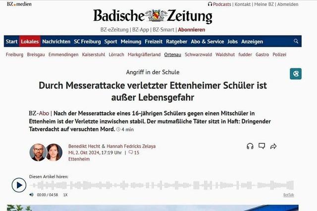 Was 2024 in der BZ Ortenau online am besten gelesen wurde