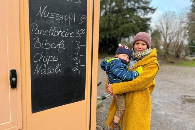 Die Buvette "Rhybar" im Rheinfelder Stadtpark ist auch im Winter beliebt