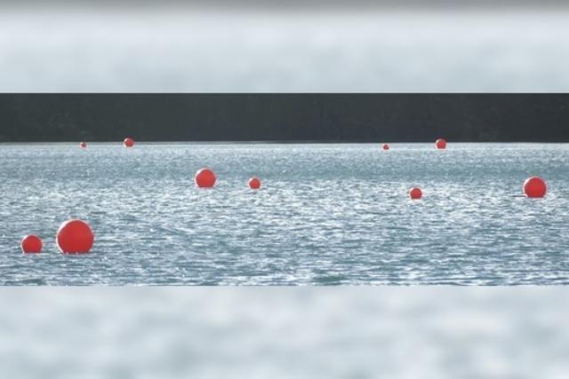 Arbeiten fr PV-Anlage auf dem See starten