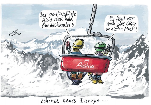 So sieht unser Karikaturist Klaus Stuttmann die neue Entwicklung in sterreich.  | Foto: Klaus Stuttmann