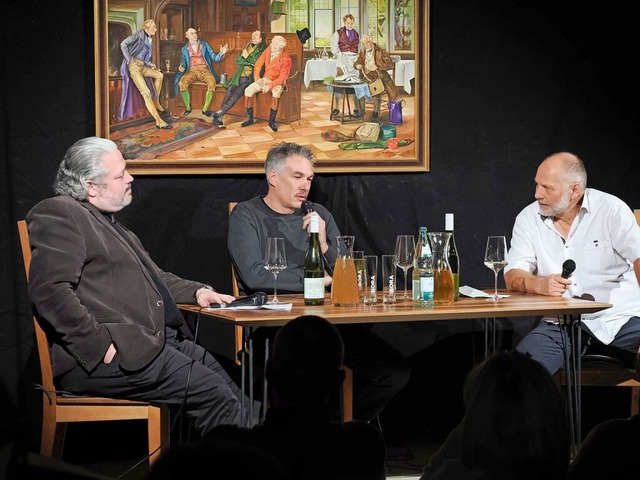 Christoph Wirtz, Axel Winterhalter und Ingo Benz beim Tischgesprch (von links)  | Foto: Martina David-Wenk