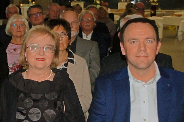 Stefan Glaser und Sabine Hartmann-Mller beim Neujahrsempfang  | Foto: Petra Wunderle